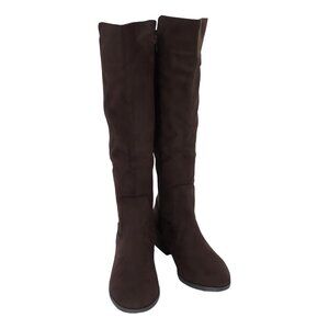 Style Co Charmanee Knee High Riding Boots Round Toe Dark Roast Brown 7.5M